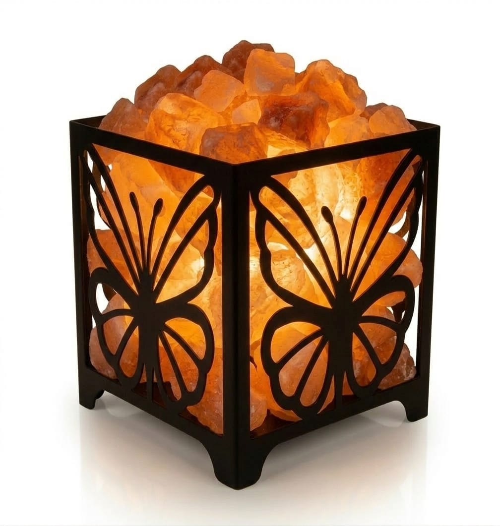 Metal Square Basket Butterfly